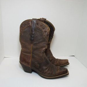 Ariat Brown Leather Cowboy Boots Dixie